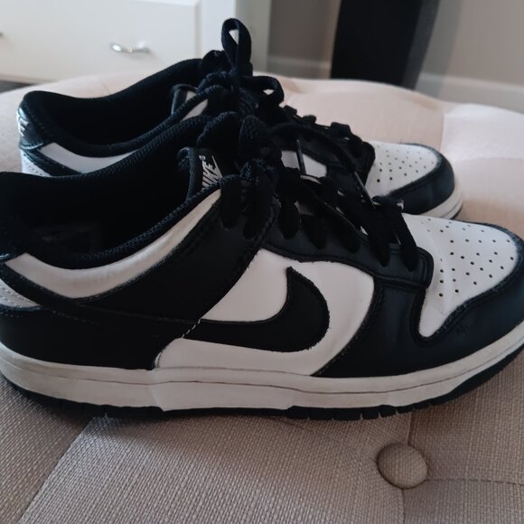 Nike Other - Nike Dunk Low athletic shoes / black & white / size 5 big kid